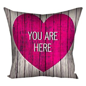 Подушка габардинова з принтом You are here 30x30 см (3P_LP297)