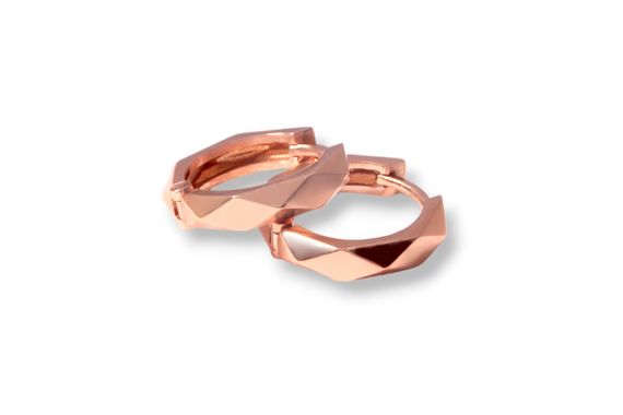 Серьги конго из красного золота S-0356