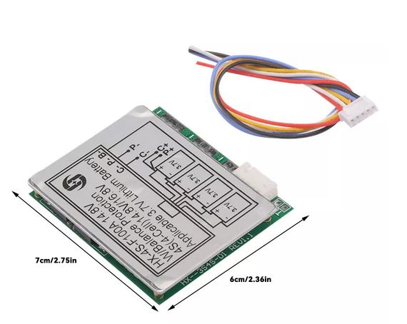 Плата BMS 18650  с защитой и балансировкой для зарядки Li-Ion аккумуляторов Diymore