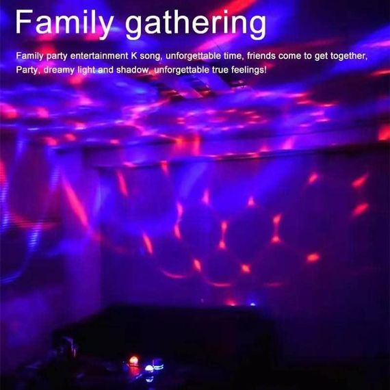 RGB кольорова зіркова проекційна лампа, що обертається чарівна куля | Зображення 2