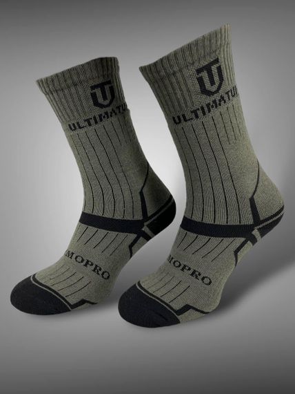 Термошкарпетки ULTIMATUM ThermoPro високі Олива,носки тактичні теплі зимові ,армійські оливкові шкарпетки | Зображення 3