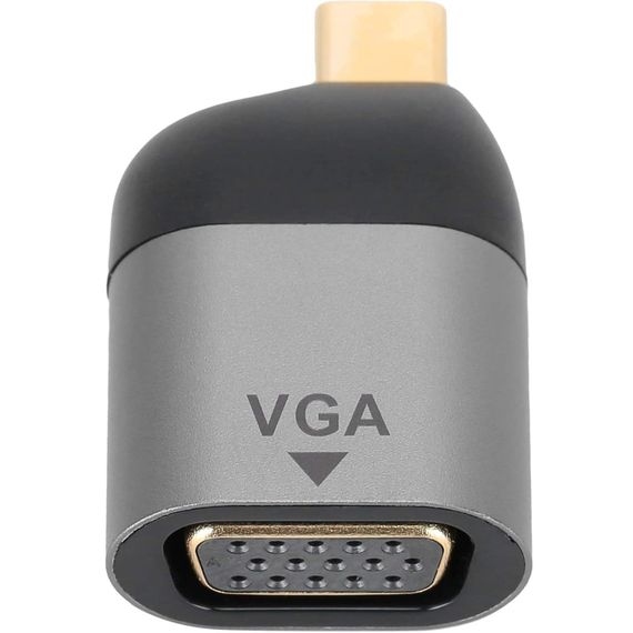 Адаптер, конвертер с Type-C на VGA для передачи видео Addap UC2VGA-01, переходник для ноутбука, проектора, телевизора, FullHD 1080P | Зображення 1