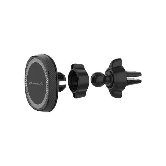 Універсальний автотримач Grand-X MT-15W MagSafe з зарядкою 15W (кріплення на дефлектор) (MT-15W) | Зображення 2