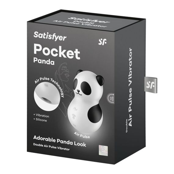 Вакуумный стимулятор с вибрацией Satisfyer Pocket Panda, 12 режимов вибрации, 11 уровней вакуума Sex Aura | Зображення 6