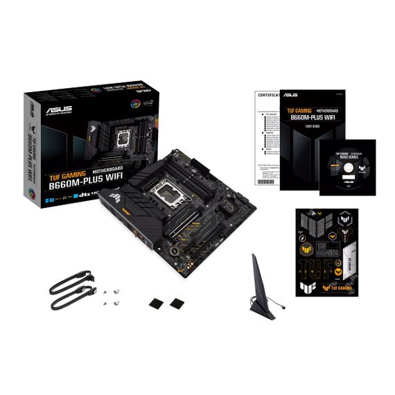 Материнcька плата ASUS TUF GAMING B660M-PLUS WIFI s1700 B660 4xDDR5 M.2 HDMI DP Wi-Fi BT mATX 90MB1AZ0-M1EAY0 | Зображення 1