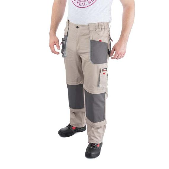 Штани-трансформер робочі з лямками 6 в 1, 100% бавовна, щільність 180 г/м2, S INTERTOOL SP-30411 | Зображення 8