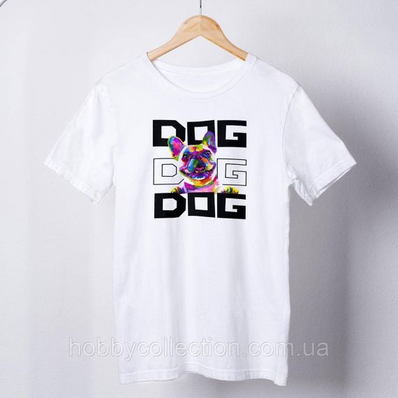 Футболка жіноча із принтом "Dog" біла