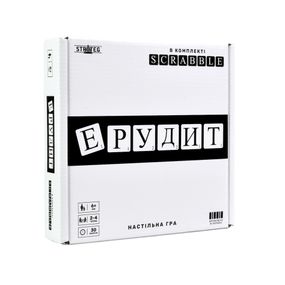 Настольная игра "Эрудит черно-белый" 30640 игровое поле, набор букв
