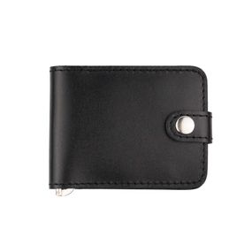 Шкіряний затискач для грошей Franc Monti black Gloss