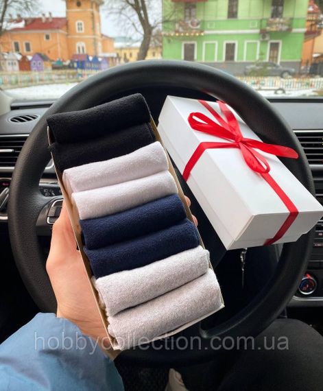 Набір чоловічих коротких шкарпеток 41-45 р 8 пар в коробці із стрічкою літо | Зображення 1