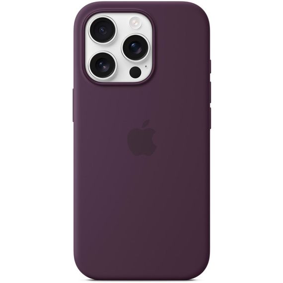 Чехол Silicone case (AAA) full with Magsafe and Animation для Apple iPhone 16 Pro (6.3") Plum | Зображення 1