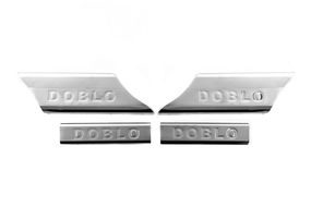 Накладки на внутрішні пороги (Carmos V2, сталь) 3 двері для Fiat Doblo I 2001-2005 рр