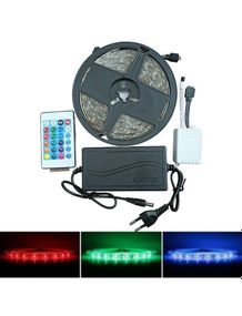 Світлодіодна стрічка SMD 5050 Strip Light RGB Original (54 LED/m) 5 метрів на силіконі з блоком та пультом керування різнокольорова (повний комплект)