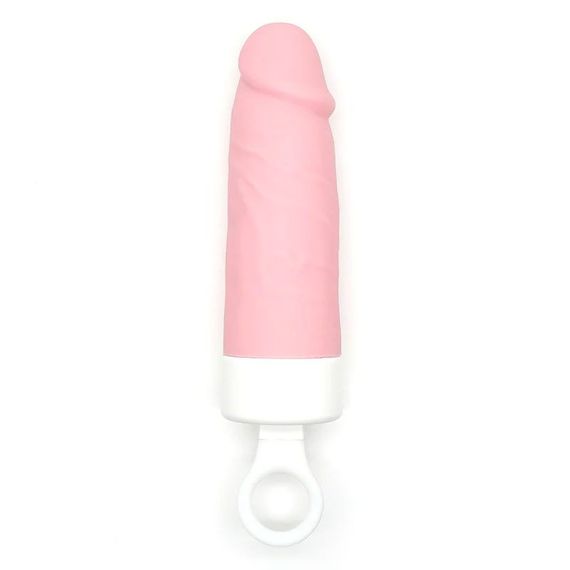 Вібратор CuteVibe Teddy Brown (Pink Dildo), реалістичний вібратор під виглядом морозива | Зображення 2