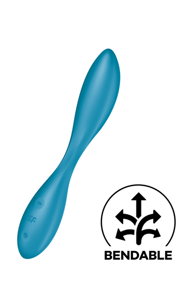 Мульти вібратор універсальний SATISFYER G-SPOT FLEX 1 блакитний Sex Aura | Зображення 1