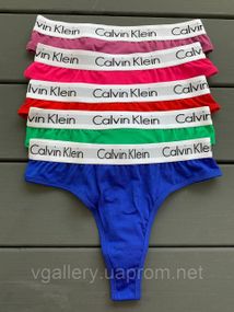 Стринги женские CK Carousel, женские стринги в стиле Кельвин Кляйн L, Электрик(синий)