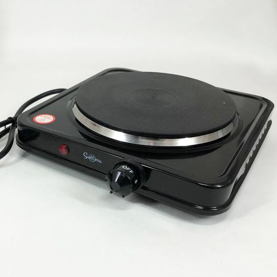 Плита електрична Suntera SP-1930, побутова плита, плита домашня. Колір: чорний | Зображення 5