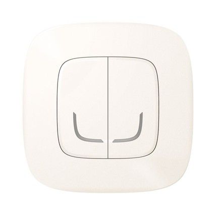 Valena Allure with NETATMO. Умный беспроводной выключатель 2-клавишний.Жемчужный (752987)