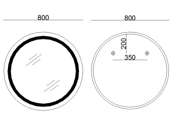 Дзеркало Lidz Aria (AR1) кругле з LED-підсвічуванням Touch, антизапотіванням, диммером, регулюванням яскравості LD78LR800 | Зображення 1