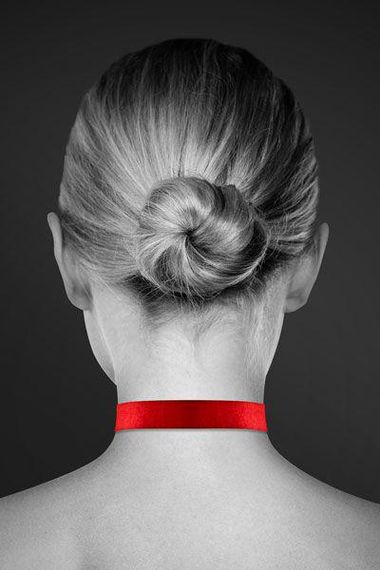 Чокер з замочком-сердечком Bijoux Pour Toi - HEART LOCK Red, екошкіра sexstyle | Зображення 1