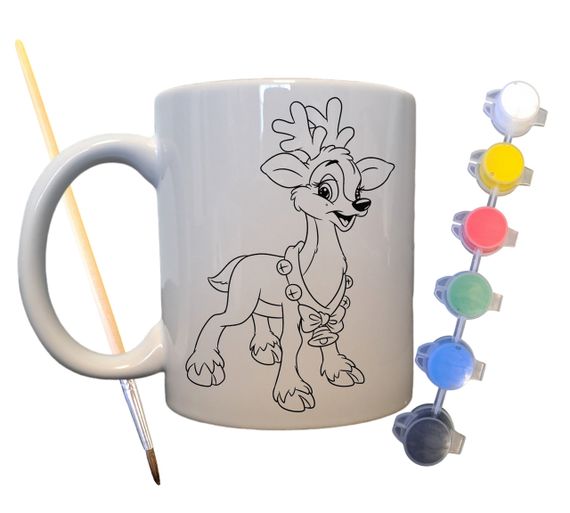 Набор для творчества кружка раскраска "Санта и Рождество" 330 мл белая (КР0054)