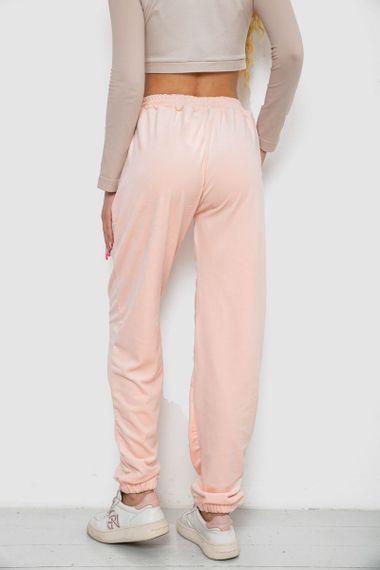 Штаны женские велюровые  -уценка, цвет персиковый, 238R58473-U-7 | Зображення 3