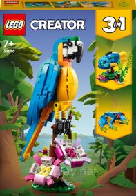 Конструктор LEGO Creator 3-в-1 Екзотичний папуга (Exotic Parrot) - Папуга, Рибка та Жаба