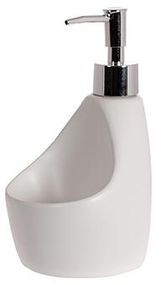 Диспенсер для миючого засобу Bejio White 350ml з підставкою для губки білий