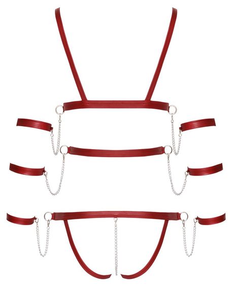 Боди - 2480514 Bad Kitty Strap Body, red - M Sex Aura | Зображення 7