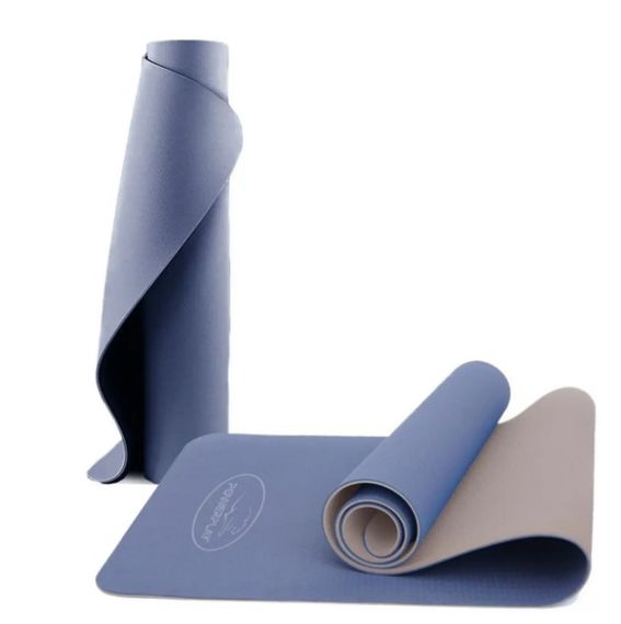 Килимок для йоги та фітнесу PowerPlay 4150 TPE Premium Performance Mat Синій (183x61x0.6) (PP_4150_Blue) | Зображення 1