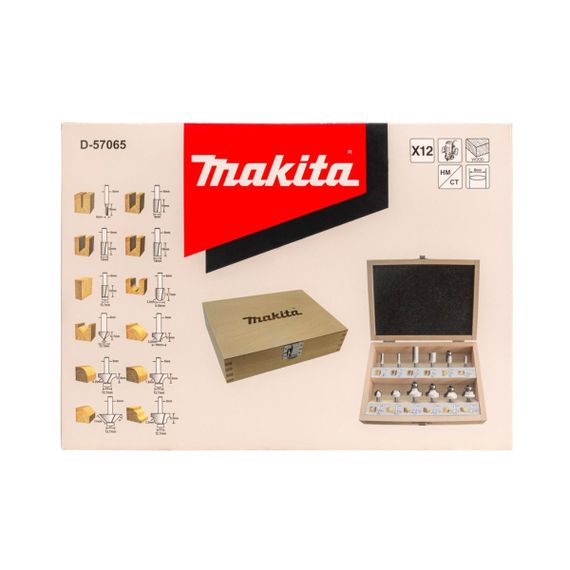 Набір фрез під патрон 6 мм (12 шт) Makita D-57065 | Зображення 3
