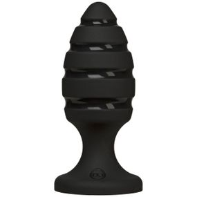 Анальный плаг со спиральным каналом Doc Johnson Platinum Premium Silicone - The Blast - Black