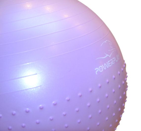 М'яч для фітнесу (фітбол) напівмасажний PowerPlay 4003 Ø75 cm Gymball Бузковий + помпа | Зображення 8