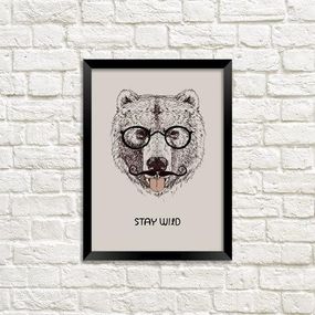 Постер у рамці Stay wild A4 (MT4_ART014_BL)