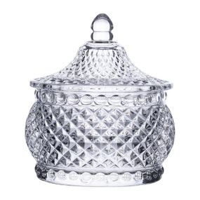 Цукерниця скляна з кришкою Ø 8 см кругла HP-YH-4