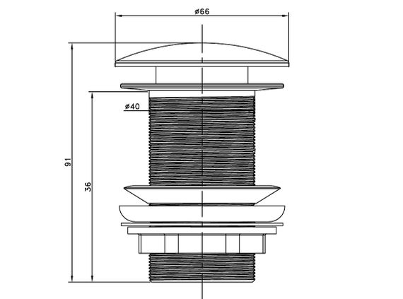 Донний клапан ASIGNATURA без переливу (45513900) | Зображення 1