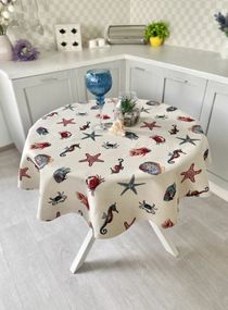 Скатертина гобеленова EDEN149 Limaso, Ø200, Кругла, Повсякденний, Без люрексу, 75% поліестер, 22% бавовна, 3% акрил, Гобелен