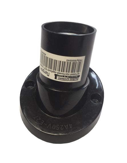 Патрон угловой настенный карболит Е27 черный Ny95000845 | Зображення 1