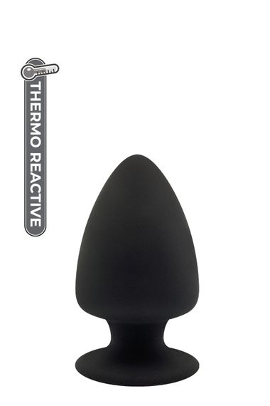 Термоактивна анальна пробка PREMIUM SILICONE PLUG S BLACK, Черный