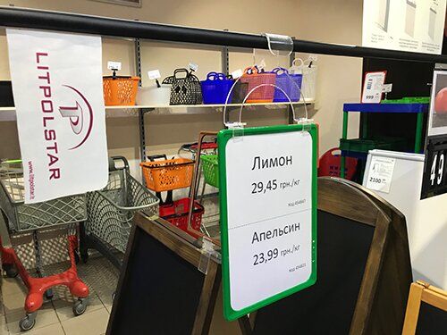 Акриловый держатель пластиковых рамок на трубу, Прозрачный | Зображення 2