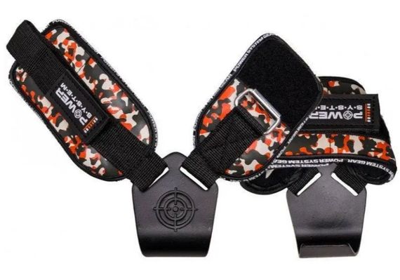 Гаки для тяги на зап'ястя Power System PS-3370 Hooks Camo Black/Red XL (PS_3370_Black/Red XL) | Зображення 3