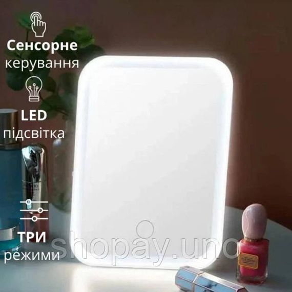 Зеркало с увеличением в 10 раз, Зеркала для макияжа, Светодиодное зеркало увеличительное WB-73 | Зображення 2