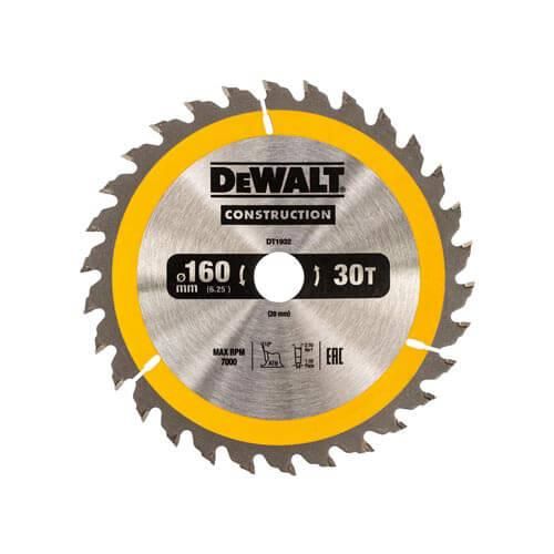 Диск пильний СONSTRUCTION 160*20мм DeWALT DT1932