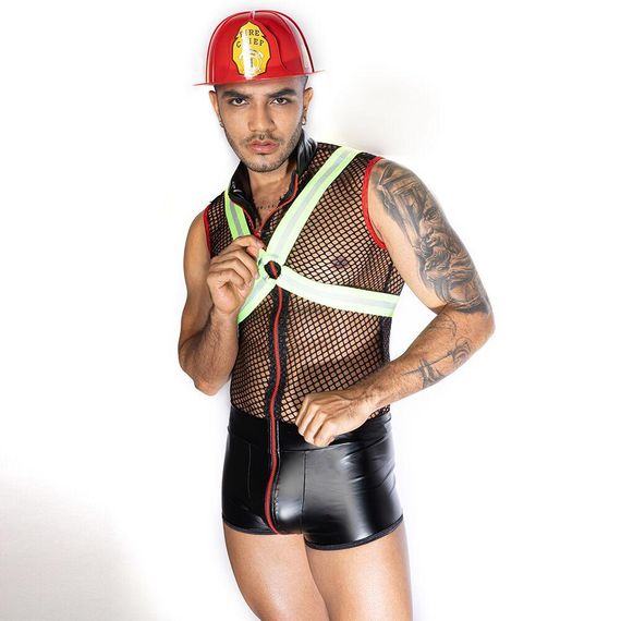 Мужской эротический костюм пожарного JSY 9152 One Size Sex Aura | Зображення 3