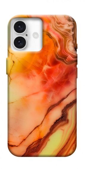 Чохол з картинкою Червоний корал мармур для Apple iPhone 16 (6.1")