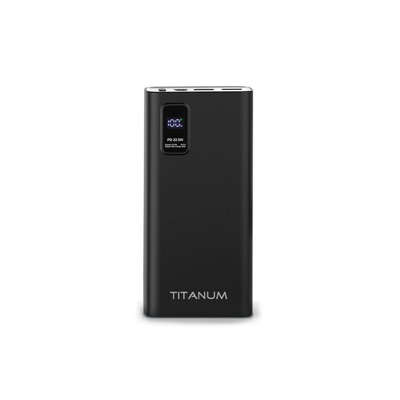 Павербанк 20000 mAh Titanum TPB-727S-B 22,5W QC+PD чорний | Зображення 1