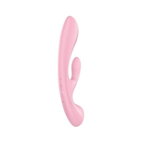 Двусторонний вибратор-кролик Satisfyer Triple Oh Pink, 3 мотора, рукоятка-массажер sexstyle | Зображення 4