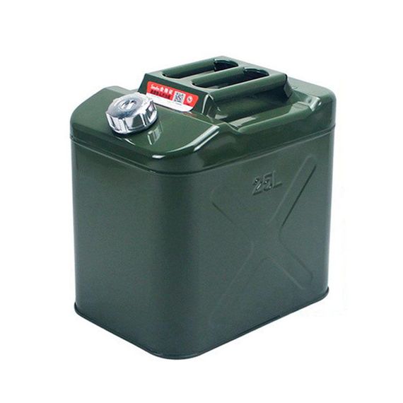 Каністра Merlion YT-HS-FX-25L, металева з клапаном + гнучка лейка, 25л, 355х255х360мм, Зелена