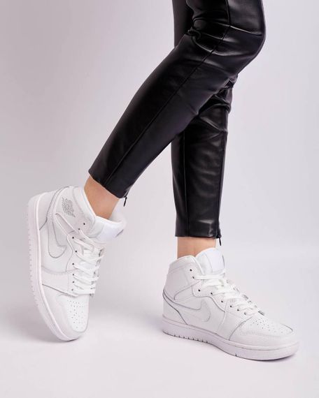 Кросівки Air Jordan 1 High All White  весна / літо / осінь 41 | Зображення 5