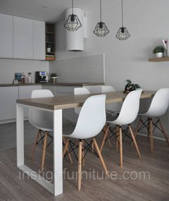 Комплект опор для стола из металла 600×70mm, H=730mm (профильная труба: 70x11mm) Белый